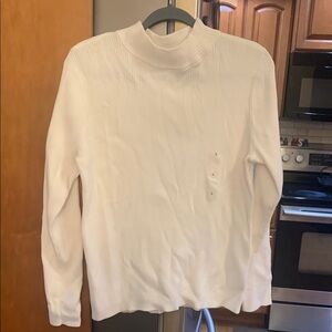 Karen Scott Cream Turtleneck Sweater